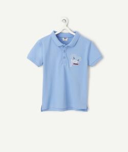 Polo manches courtes garçon bleu à motif miami - 4 A