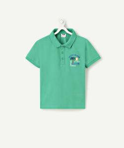 Polo manches courtes garçon vert - 10 A