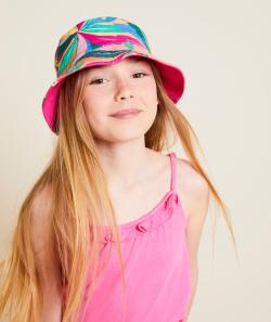 Débardeur fille en coton bio rose avec volants - 4 A