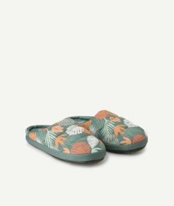 Chaussons garçon imprimés feuilllage vert - 34-35