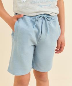 Bermuda garçon en coton biologique bleu - 5 A