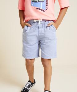 Bermuda relax garçon bleu effet denim - 6 A