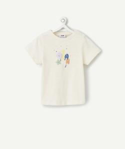 T-shirt en coton bio écru thème anniversaire tao 1 ans - 12-18 M