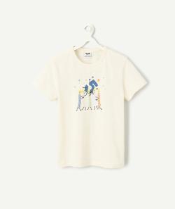 T-shirt en coton bio écru thème anniversaire tao 5 ans - 5-6 A