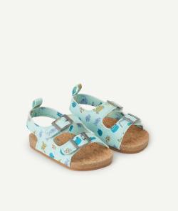 Sandales ouvertes bébé garçon à scratch vertes imprimé croco - 12-18 M