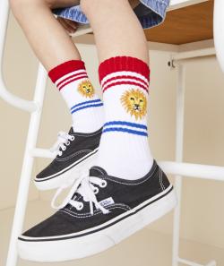 Paire de chaussettes avec motif lion - 21-25