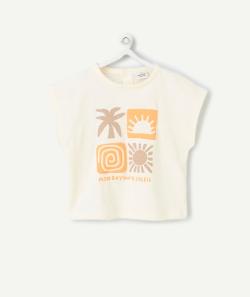 T-shirt manches courtes bébé garçon en coton bio motif soleil - 18 M