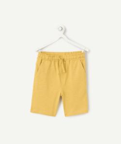 Bermuda garçon en coton bio jaune - 8 A