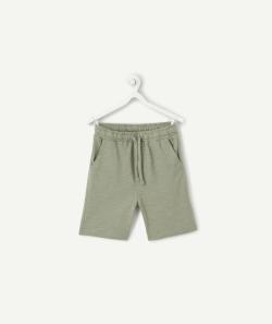 Bermuda droit garçon en coton bio kaki - 5 A