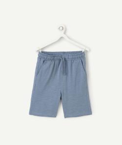 Bermuda garçon en coton bio bleu - 4 A