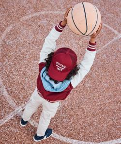 Casquette garçon bordeaux thème chicago université - 8-10 A