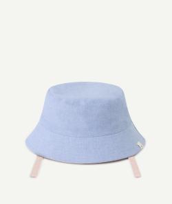 Bob réversible bébé fille rose et bleu avec imprimé - 9-12 M