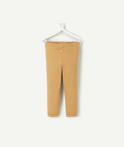 Legging côtelé bébé fille en coton bio camel - 24 M