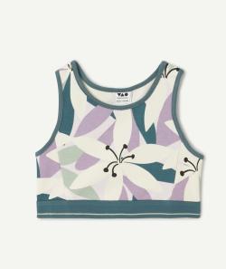 Brassière fille en viscose responsable imprimée fleurie - 5 A