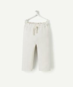 Pantalon de jogging bébé fille ecru en fibres recyclées - 18 M