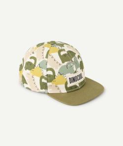 Casquette bébé garçon en coton imprimé dinosaures avec visière kaki - 9-18M