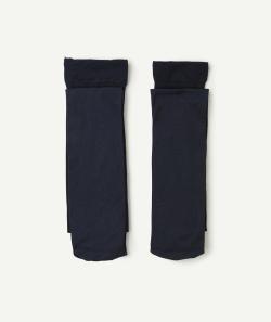 Lot de 2 paires de collants en voile bleu marine - 27-30