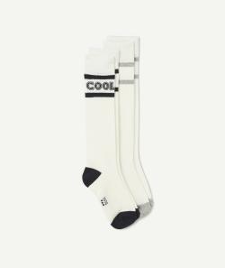 Lot de 2 chaussettes fille en fibres recyclées - 27-30
