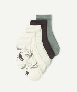 Lot de 5 paires de chaussettes bébé garçon bleu marine kaki et blanc - 18-20