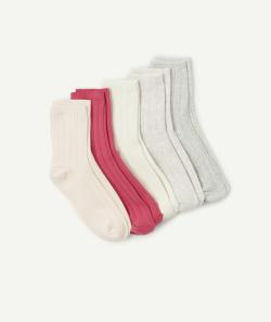 Lot de 5 chaussettes fille en coton bio - 31-34