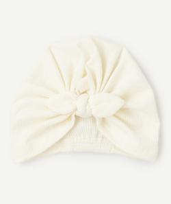 Turban bébé fille écru avec nœud - 9-18M