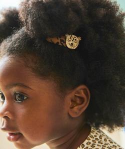 Lot de 2 barrettes bébé fille thème léopards - TU