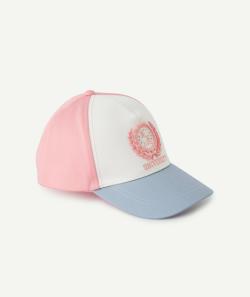 Casquette fille en coton rose avec imprimé university - 8-10 A