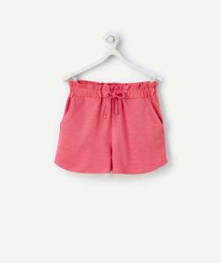 Short fille en coton bio rose - 6 A