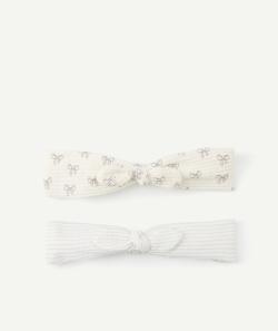 Lot 2 bandeaux bébé fille à motifs - TU