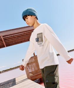 T-shirt garçon en coton bio manches longues - 6 A