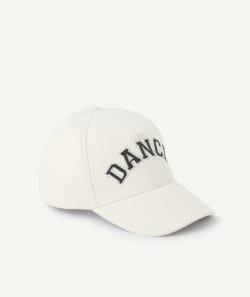 Casquette fille blanche en velours côtelée - 4-6 A