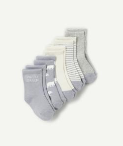 Lot de 5 chaussettes bébé garçon en coton bio - 18-20