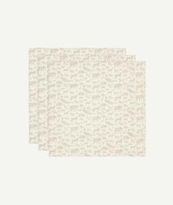 Langes gaze de coton small 70x70cm animals nougat - TU