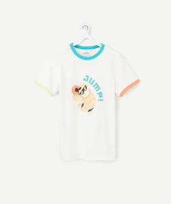 Le t-shirt blanc en coton biologique aux détails colorés - 2 A