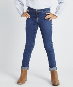 Lola le tregging en denim marine fille - 4 A