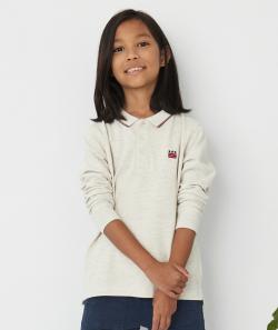 Le polo écru en coton aux détails colorés - 2 A