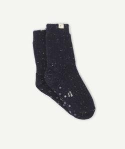 La paire de chaussette haute bleu marine anti-dérapante - 35-37