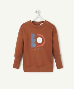 Le sweat évolutif terracotta en coton pima - 9-18M