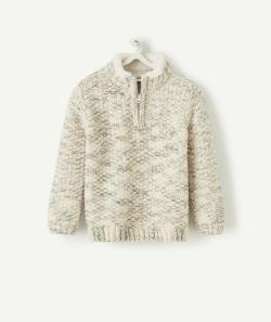 Pull en maille ajourée avec zip bébé garçon - 3 M