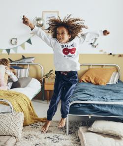 Pyjama en velours super dormeur gris et bleu garçon - 5 A