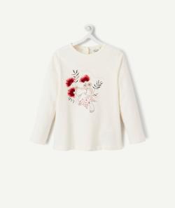 Le t-shirt écru en coton biologique animé oiseau - 3 M