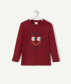 T-shirt à manches longues rouge floqué garçon - 2 A