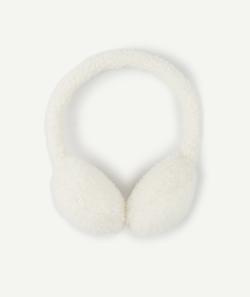Cache oreilles en bouclettes blanches avec étoiles brillantes - TU