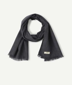 Le foulard gris foncé en coton - TU