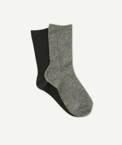 Le lot de 2 chaussettes nuancées grises mouchetées - 39-42