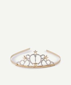 Couronne dorée à strass fille - TU