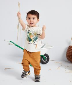 Jogging bébé garçon en fibres recyclées camel - 18 M