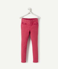 Le pantalon tregging rose avec poches volantées - 14 A