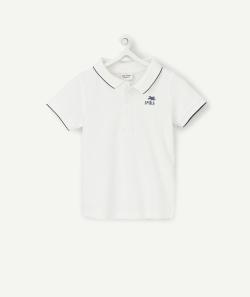 Le polo blanc en coton piqué avec animation sur le coeur - 9 M