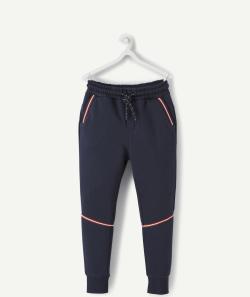 Jogging garçon marine en fibres recyclées avec détails colorés - 4 A